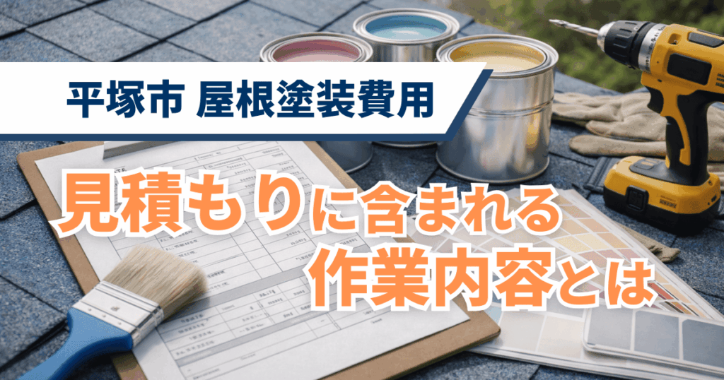 平塚市の屋根塗装見積もりに含まれる作業内容と工程イメージ