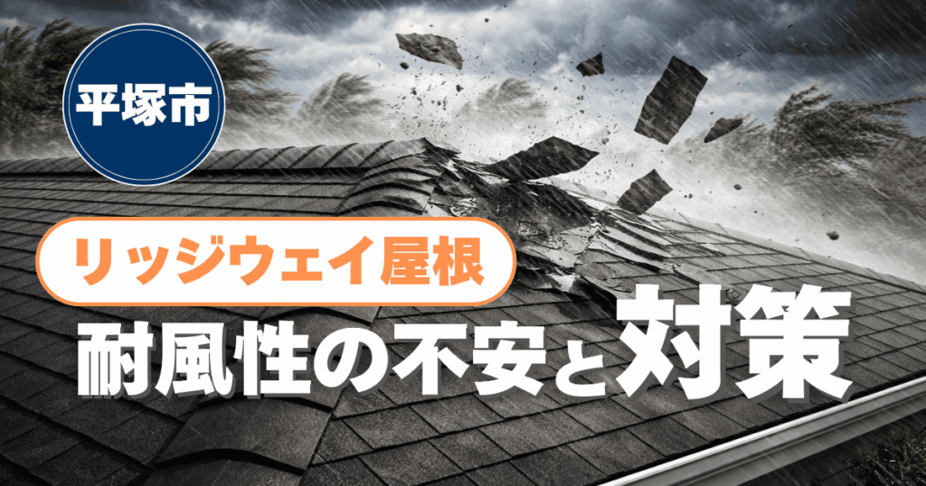 平塚市のリッジウェイ屋根における耐風性対策と施工事例