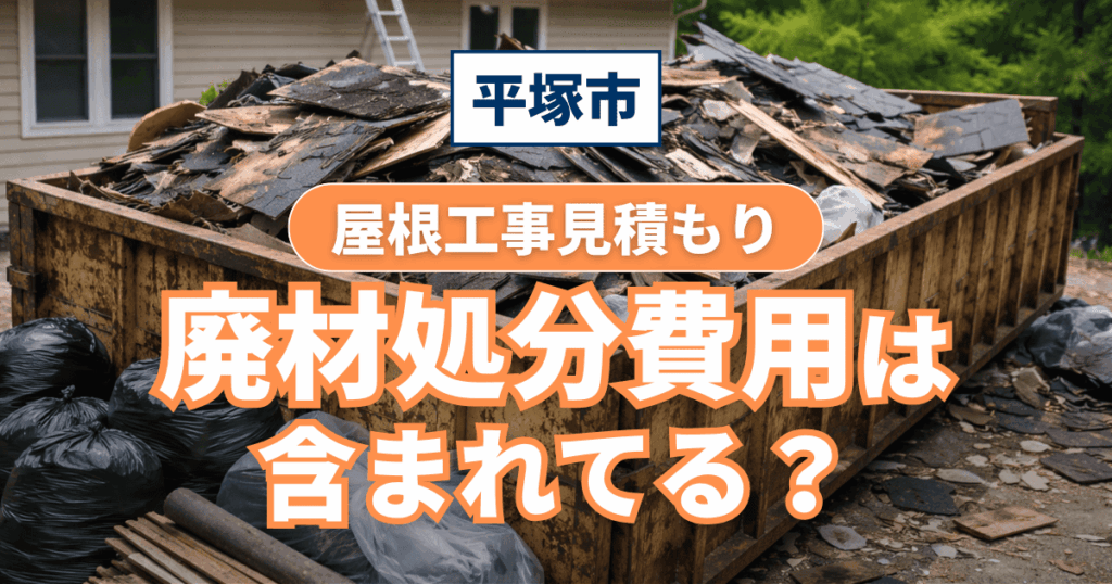 平塚市の屋根工事見積もりに廃材処分費が含まれるか確認する事例