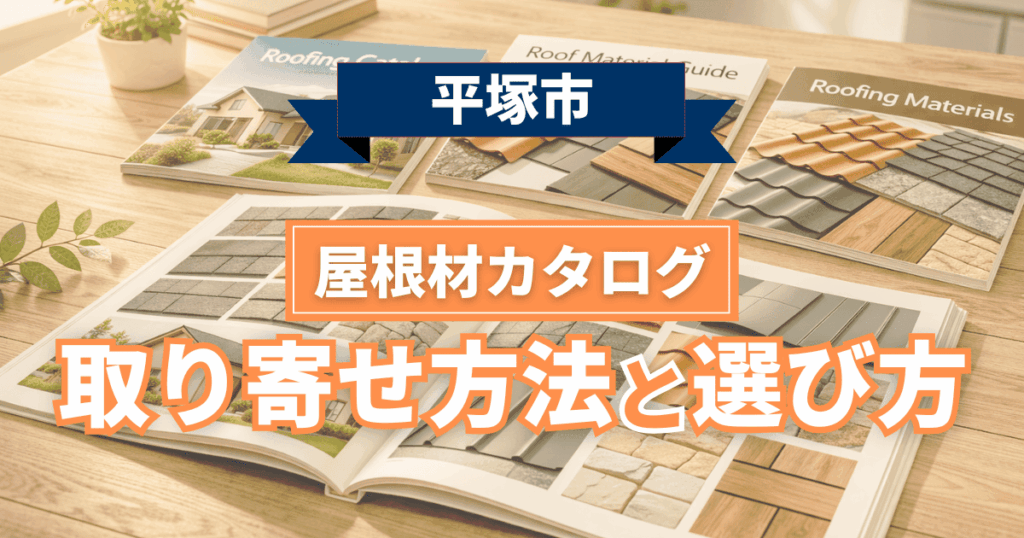 平塚市で屋根材カタログを取り寄せて比較検討するイメージ