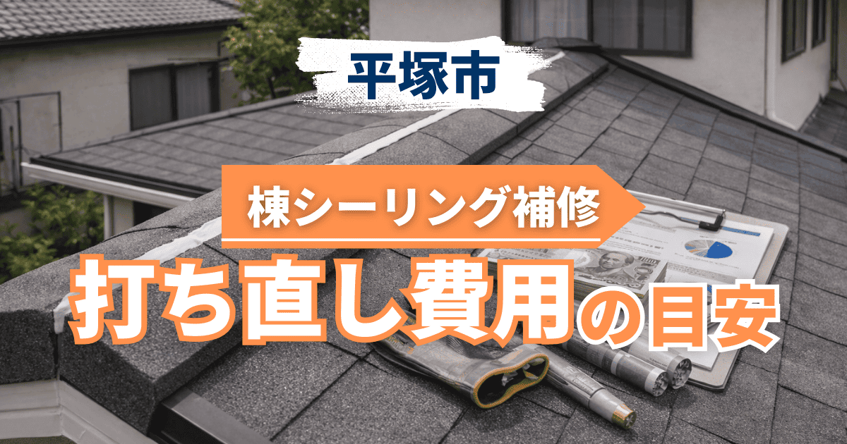 平塚市で棟シーリング打ち直し費用を解説するイメージ