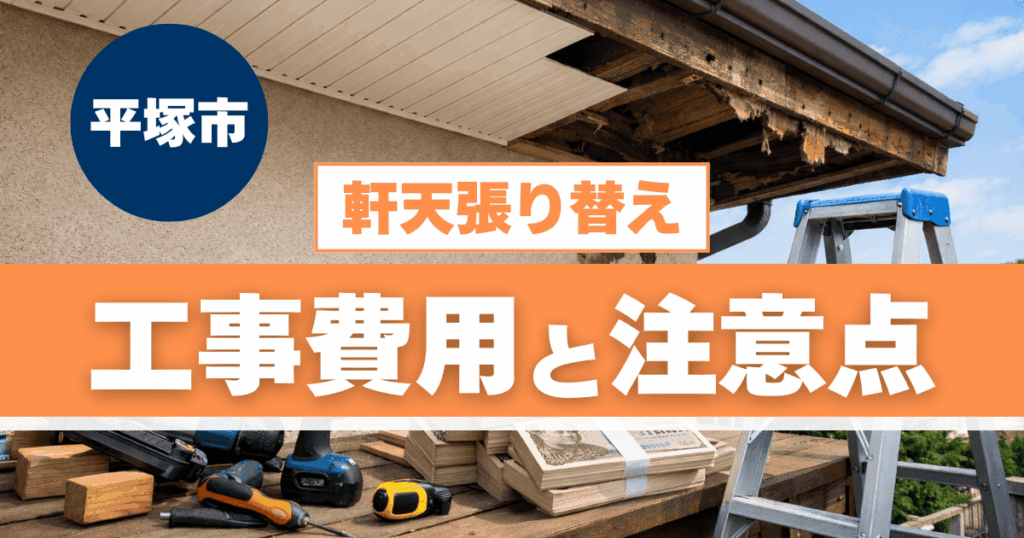 平塚市で軒天張り替え工事費用を解説するイメージ