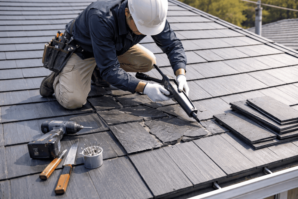 スレート屋根修理
